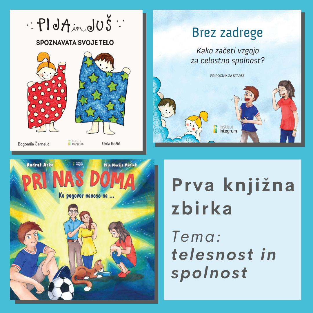 Slikanica za otroke, strip za najstnike in priročnik za starše